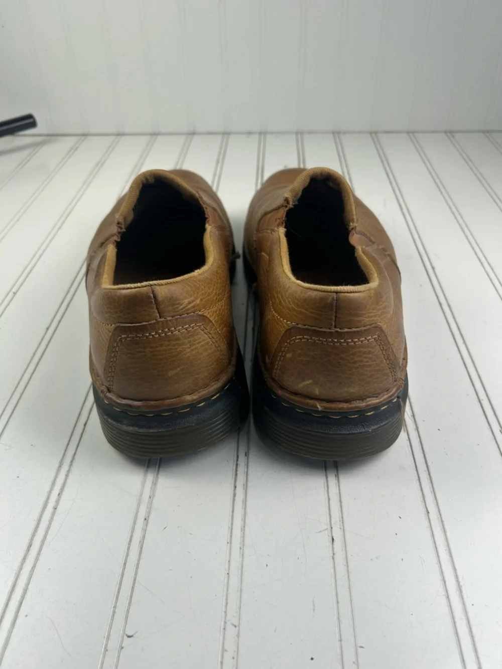 Dr Martens Boyle Grizzly Leather Slip On Shoes Tan Casual Comfort Men’s Size 11M
